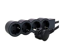 LEGRAND Regleta de enchufes, Base múltiple con 4 Tomas de Corriente 2P+T, Cable 5m, Color Blanco/Gris Claro 694570