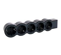 LEGRAND Regleta de enchufes, Base múltiple con 5 Tomas de Corriente 2P+T, sin Cable, Color Negro/Gris Oscuro 694578