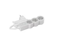 LEGRAND Regleta de enchufes, Base múltiple con Interruptor, con 3 Tomas 2P+T, Cable 1,5m, Blanco y Gris Claro 694418