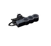 LEGRAND Regleta de enchufes, Base múltiple con Interruptor, con 3 Tomas 2P+T, Cable 3m, Negro y Gris Oscuro 694435