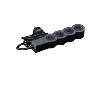 LEGRAND Regleta de enchufes, Base múltiple con Interruptor, con 4 Tomas 2P+T, Cable 1,5m, Negro y Gris Oscuro 694421