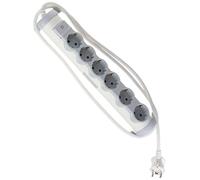 Legrand Regleta de enchufes giratoria, 6 fach (blanco/gris)