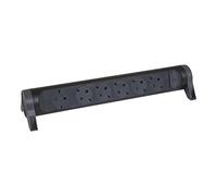 LEGRAND Regleta de enchufes giratoria con Interruptor, Base múltiple con 6 Tomas de Corriente 2P+T, sin Cable, Color Negro/Gris Oscuro 694548