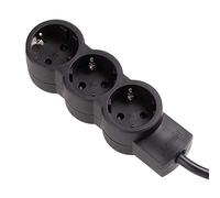 Legrand, Regleta enchufes con 3 tomas, Base Múltiple color Negro, cable 3m