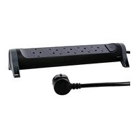 LEGRAND Regleta de enchufes con protección de sobretensiones, con Interruptor, Base múltiple con 5 Tomas de Corriente, Cable de 1,5 m, Color Negro 694532