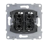LEGRAND, Seano 764526 - Interruptor doble con 2 contactos intercambiables, bornes, función de iluminación LED rearmable (número de artículo: 764526), función de control LED (número de artículo: 764521