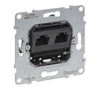 Legrand, Seano 765059 - Caja de datos (2 conectores RJ45, cat. 5e, UTP, sin blindaje)