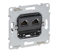 LEGRAND, Seano 765062 - Caja de datos (2 unidades, RJ45, cat. 6A, STP, apantallado)