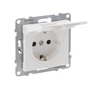 LEGRAND, SEANO 765123 - Toma de corriente con protección táctil y tapa abatible IP21, 16 A, 250 V, color blanco