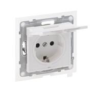 LEGRAND, SEANO 765124 - Toma de corriente con protección táctil y tapa abatible IP44, 16 A, 250 V, color blanco
