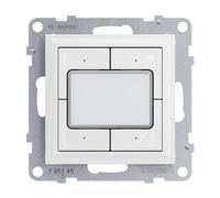 LEGRAND, SEANO 765146 - Pulsador electrónico de 4 vías, 0-24 V, máximo 1 A, botones regulables por separado (iluminable), conductor rígido y flexible, incluye balancín, color blanco