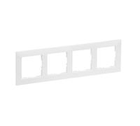 Legrand, Seano 765174 - Marco de 4 vías, termoplástico, sin halógenos, dimensiones: 87 x 301 mm, color blanco
