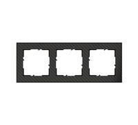 LEGRAND, Seano+ 765193 - Marco de 3 capas con superficie de material real, termoplástico sin halógenos, producción y embalaje sostenibles, color: carbono