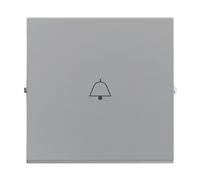 LEGRAND, SEANO 765212 - Interruptor basculante con símbolo de timbre para interruptor de cambio, pulsador y interruptor de cruz, cubierta de interruptor, placa basculante, color aluminio lacado