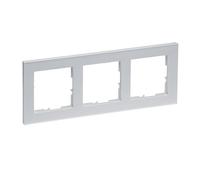 LEGRAND, Seano+ 765283 - Marco de 3 vías, termoplástico sin halógenos, producción y embalaje sostenibles, color: aluminio lacado, 765283