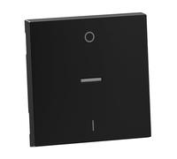 LEGRAND, SEANO 765310 - Interruptor de 2 pines con ventana de iluminación, incluye símbolo O/I (apagado/encendido), cubierta del interruptor, placa basculante, color negro lacado