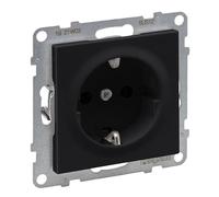 LEGRAND, SEANO 765320 - Toma de corriente con protección de contacto elevada (16 A, 250 V, lacado), color negro