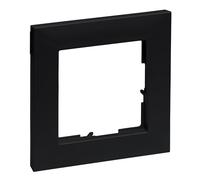 LEGRAND, Seano 765371 - Marco de 1 compartimento (termoplástico, sin halógenos, dimensiones: 87 x 87 mm), color negro lacado