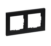 LEGRAND, Seano+ 765382 - Marco de 2 vías, termoplástico sin halógenos, producción y embalaje sostenibles, color negro lacado