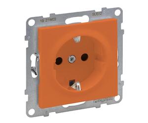 Legrand, SEANO 765422 - Toma de corriente con protección de contacto elevada, 16 A, 250 V, color naranja