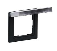 LEGRAND, Seano 765444 - Marco de 1 compartimento con tapa para insertos estándar para aumentar el grado de protección IP44 (resistente a salpicaduras), dimensiones: 87 x 87 mm, color: antracita
