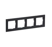 LEGRAND, Seano 765474 - Marco de 4 vías, termoplástico, sin halógenos, dimensiones: 87 x 301 mm, color antracita lacado