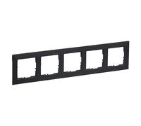LEGRAND, Seano 765475 - Marco de 5 vías, termoplástico, sin halógenos, dimensiones: 87 x 372 mm, color antracita lacado