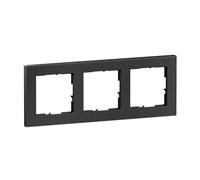 LEGRAND, Seano+ 765493 - Marco de 3 capas con superficie de material real, termoplástico sin halógenos, producción y embalaje sostenibles, color: acero oscuro, 765493