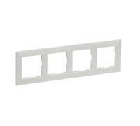 LEGRAND, Seano 765574 - Marco de 4 vías, termoplástico, sin halógenos, dimensiones: 87 x 301 mm, color nacarado