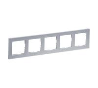 LEGRAND, Seano+ 765685 - Marco de 5 vías, termoplástico sin halógenos, producción y embalaje sostenibles, color titanio lacado
