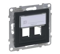 LEGRAND, Seano 765902 - Adaptador de 2 enchufes Key-Stone para cajas de datos Key-Stone, color antracita lacado