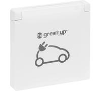 Legrand SEANO Green Up, enchufe Schuko, 16 A, compatible con los modos de carga EV 1 y 2, color blanco ultra, 1 unidad.