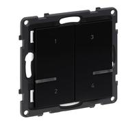 LEGRAND, Seano with Netatmo 765835 - Botón de escenario (4 vías, 4 escenarios individuales, aplicación Home + Control, 3 pilas de botón V incluidas (8 años de vida útil), Smart Home, color: negro