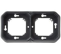 Legrand - Soporte de placa impermeable de 2 posiciones Plexo para montaje horizontal o vertical empotrado funciones composables - antracita