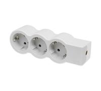 Legrand Toma de corriente estándar 3x2P+A sin cable Blanco-Gris (Enchufe Europeo) - 694573 [10 Piezas]