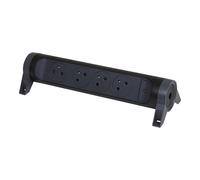 Legrand Toma de Corriente Premium 4x2P Con Tierra Sin Cable Negro (Enchufe Europeo) - 049466 [5 Piezas]