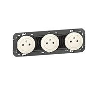 Legrand - Toma de corriente triple 2P+T 16A para componer Dooxie - Blanco