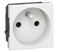 Legrand - Toma de renovación 2P+T 16A 2 módulos para componer Mosaico - Blanco