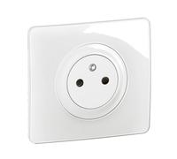 LEGRAND - Toma eléctrica de pared con tierra celiana superficie confort con placa - toma de corriente con base retráctil - blanco