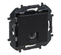 LEGRAND Toma RJ11 componible para instalación empotrada, Gama Niloé Step, Color Antracita, 398255B