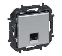 LEGRAND Toma RJ45 CAT6 UTP componible para instalación empotrada, Gama Niloé Step, Color Aluminio, 398257B