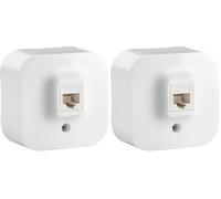Legrand, Toma Telefónica de Pared, RJ45, Banda 100 MHz,CAT 5E UTP, Blanco (Paquete de 2)