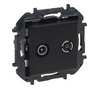 LEGRAND Toma TV-R/SAT Final componible empotrada, Niloé Step, Antra 398320B | Toma TV-R/SAT Final componible para instalación empotrada, Gama Niloé Step, Color Antracita, 398320B