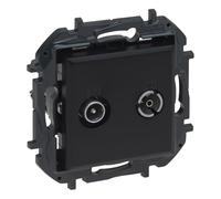 LEGRAND Toma TV-R/SAT Intermediascomponible empo, Niloé Step, Antra 398317B | Toma TV-R/SAT Intermedias componible para instalación empotrada, Gama Niloé Step, Color Antracita, 398317B