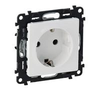 Legrand, Valena Life 753120 - Enchufe 2P+E con cierre, estándar alemán, 16 A, 250 V, ultra blanco