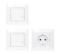 LEGRAND, Valena Life with Netatmo 752127 - Juego de ampliación (3680 W, interruptor de luz inalámbrico, transmisor de pared, conmutación por cable, opción de atenuación, control por aplicación y