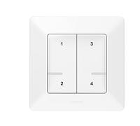 LEGRAND, Valena Life with Netatmo 752168 - Interruptor de escena con 4 botones, mando a distancia, control local o mediante aplicación o asistente de voz (Alexa, Siri, ..), indicador de batería LED,