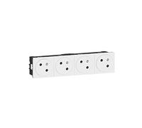 Legrand - Zócalo cuádruple Surface Mosaic Link inclinado a 45° precableado 8 módulos - blanco