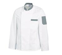 Leiber Chaqueta de cocinero para hombre 12/2755/0182 Blanco/gris claro 64