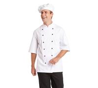 Leiber Chaqueta de cocinero wit 1/2 manga 12/1094/01 Blanco 64
